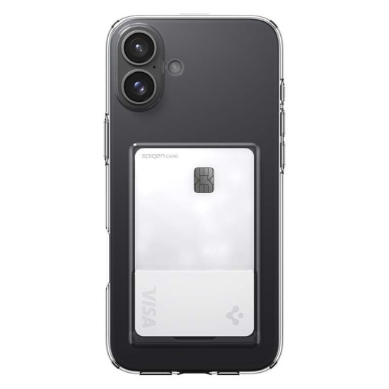 Husa Spigen Crystal Slot pentru Apple iPhone 16, transparenta (iPhone 16, ACS08213) by www.silkase.ro