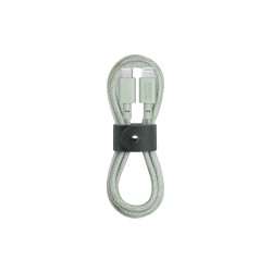 Cablu pentru incarcare si transfer de date Native Union Belt USB Type-C / Lightning 1.2m sage Cablu pentru incarcare si transfer de date Native Union Belt USB Type-C / Lightning 1.2m sage