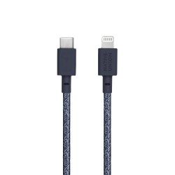 Cablu pentru incarcare si transfer de date Native Union Belt USB Type-C / Lightning 1.2m indigo