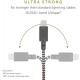 Cablu pentru incarcare si transfer de date Native Union Belt USB Type-C / Lightning 1.2m Zebra (iPhone 5/5S/SE, BELT-KV-CL-ZEB-2) by www.silkase.ro