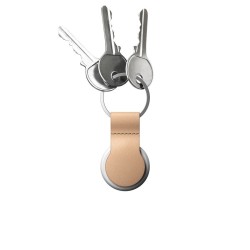 Suport tip breloc NOMAD Leather Loop compatibil Apple AirTag, Adeziv 3M, Natural Suport tip breloc NOMAD Leather Loop compatibil Apple AirTag, Adeziv 3M, Natural