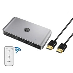 Hub switch comutator USB SILKASE, 2x4, USB 3.0, schimbare sursa USB intre calculatoare