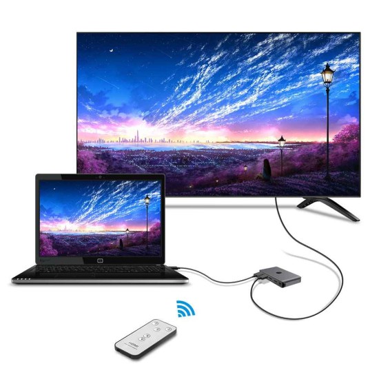 Hub switch comutator USB SILKASE, 2x4, USB 3.0, schimbare sursa USB intre calculatoare (Switch KVM, L0014) by www.silkase.ro
