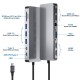 Dock USB Type-C, SILKASE, dublu HDMI, VGA 4k, ethernet, microSD, SD, USB 3.0, USB-C (Docking stations, L0015) by www.silkase.ro