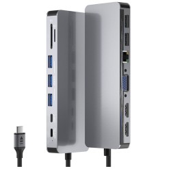 Dock USB Type-C, SILKASE, HDMI 4k 60 Hz, ethernet, microSD, SD, USB 3.0, USB-C