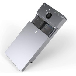Cititor dublu 2x SSD M.2 PCIe NVMe, SILKASE, interfata USB Type C