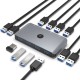 Hub switch SILKASE 4 porturi partajare 4 dispozitive, USB 3.0, metalic gri (SILKASE, Switch KVM) by www.silkase.ro Hub switch SILKASE 4 porturi partajare 4 dispozitive, USB 3.0, metalic gri (Switch KVM, L0022) by www.silkase.ro