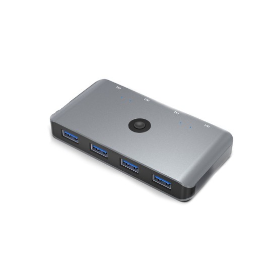 Hub switch SILKASE 4 porturi partajare 4 dispozitive, USB 3.0, metalic gri (SILKASE, Switch KVM) by www.silkase.ro Hub switch SILKASE 4 porturi partajare 4 dispozitive, USB 3.0, metalic gri (Switch KVM, L0022) by www.silkase.ro