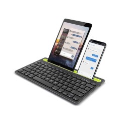Tastatura universala Silkase pentru Pc, laptop, tablete si telefoane, negru/verde fluorescent