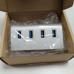 Extensie SILKASE USB 3.0 in 4 porturi USB 3.0, 5 Gbps, metalic argintiu