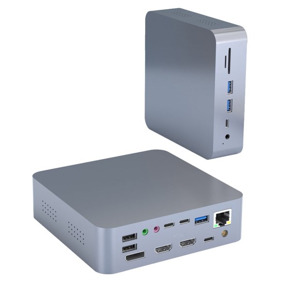 Dock SILKASE 8k , 19 multi-port, type C-USB-A,3.5mm audio,RJ45/HDMI,P,/Memory Card, metalic gri (SILKASE, Docking stations) by www.silkase.ro Dock SILKASE 8k , 19 multi-port, type C-USB-A,3.5mm audio,RJ45/HDMI,P,/Memory Card, metalic gri (Docking stations, L0049) by www.silkase.ro