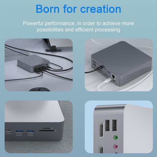 Dock SILKASE 8k , 19 multi-port, type C-USB-A,3.5mm audio,RJ45/HDMI,P,/Memory Card, metalic gri (SILKASE, Docking stations) by www.silkase.ro Dock SILKASE 8k , 19 multi-port, type C-USB-A,3.5mm audio,RJ45/HDMI,P,/Memory Card, metalic gri (Docking stations, L0049) by www.silkase.ro