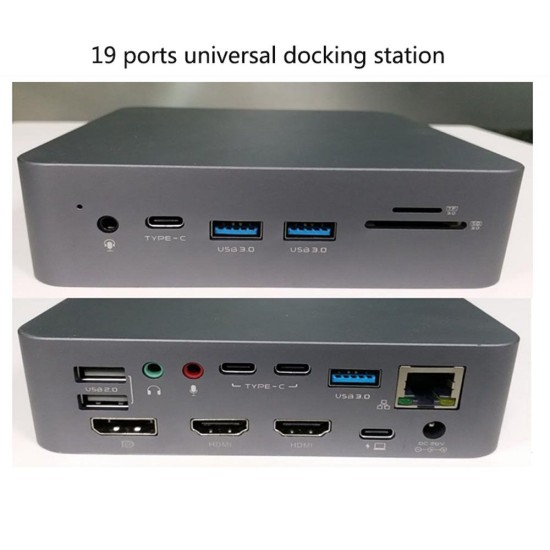 Dock SILKASE 8k , 19 multi-port, type C-USB-A,3.5mm audio,RJ45/HDMI,P,/Memory Card, metalic gri (SILKASE, Docking stations) by www.silkase.ro Dock SILKASE 8k , 19 multi-port, type C-USB-A,3.5mm audio,RJ45/HDMI,P,/Memory Card, metalic gri (Docking stations, L0049) by www.silkase.ro