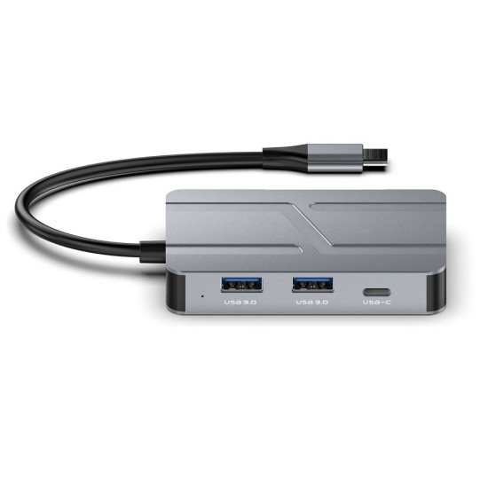 Hub SILKASE, 7 multi-port, USB-C 3.0/USB-A 3.0/HDMI 4K/VGA FullHD/3.5 audio jack, metalic gri (SILKASE, Hub uri) by www.silkase.ro Hub SILKASE, 7 multi-port, USB-C 3.0/USB-A 3.0/HDMI 4K/VGA FullHD/3.5 audio jack, metalic gri (Hub uri, L0050) by www.silkase.ro
