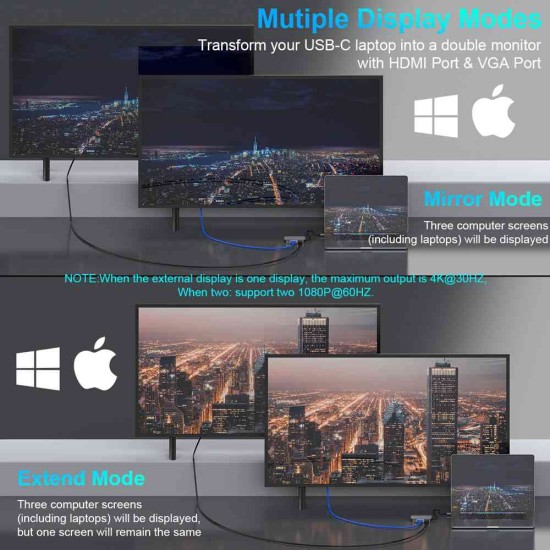 Hub SILKASE, 7 multi-port, USB-C 3.0/USB-A 3.0/HDMI 4K/VGA FullHD/3.5 audio jack, metalic gri (SILKASE, Hub uri) by www.silkase.ro Hub SILKASE, 7 multi-port, USB-C 3.0/USB-A 3.0/HDMI 4K/VGA FullHD/3.5 audio jack, metalic gri (Hub uri, L0050) by www.silkase.ro