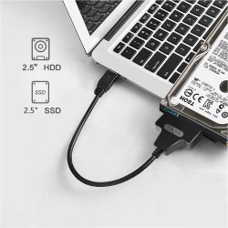 Adaptor citire HardDisk SILKASE, SATA - USB 3.0, 20 cm, negru