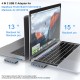 Dublu Hub SILKASE USB 3.0 Type-C pentru Macbook, 2x USB-A 3.0/2x USB-A 2.0, gri metalic (Hub uri, L0055) by www.silkase.ro
