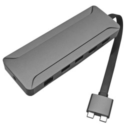 Dock USB dublu Type-C SILKASE pentru MacBook, dublu HDMI, ethernet, microSD, SD, USB 3.0, USB-C, USB-C PD