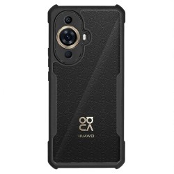 Husa SILKASE pentru Huawei Nova 11 Pro/Ultra, AntiGravity, AntiShock, negru/transparent