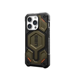 Husa UAG Monarch Pro MagSafe pentru Apple iPhone 15 Pro Max, kevlar, elemente verzi Husa UAG Monarch Pro MagSafe pentru Apple iPhone 15 Pro Max, kevlar, elemente verzi