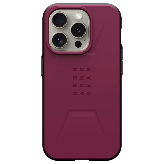 UAG Civilian MagSafe pentru Apple iPhone 15 Pro, bordeaux (UAG, iPhone 15 Pro) by www.silkase.ro UAG Civilian MagSafe pentru Apple iPhone 15 Pro, bordeaux (iPhone 15 Pro, 114275119049) by www.silkase.ro