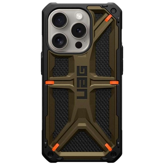 Husa UAG Monarch pentru Apple iPhone 15 Pro, kevlar, verde (iPhone 15 Pro, 11427811397B) by www.silkase.ro