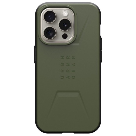 UAG Civilian MagSafe pentru Apple iPhone 15 Pro Max, olive drab (iPhone 15 Pro Max, 114295117272) by www.silkase.ro