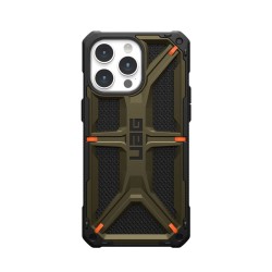 Husa UAG Monarch pentru Apple iPhone 15 Pro Max, kevlar, insertii verzi