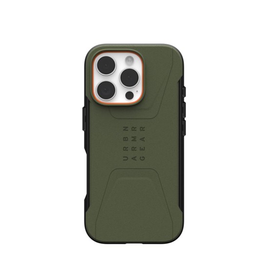 Carcasa UAG Civilian MagSafe pentru Apple iPhone 16 Pro, olive (UAG, iPhone 16 Pro) by www.silkase.ro Carcasa UAG Civilian MagSafe pentru Apple iPhone 16 Pro, olive (iPhone 16 Pro, 114444117272) by www.silkase.ro