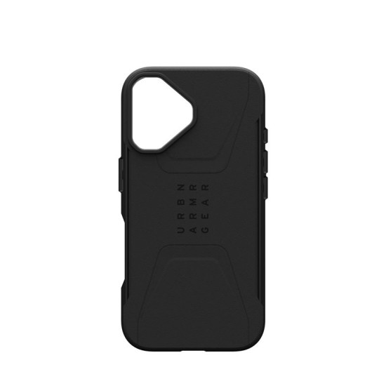 Carcasa UAG Civilian Magsafe penrtu Apple IPhone 16,  negru (iPhone 16, 114446114040) by www.silkase.ro