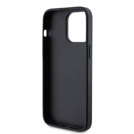 Husă Guess PU Fixed Glitter 4G Metal Logo pentru iPhone 15 Pro Max, Black (Bakr, GUHCP15XHG4SGK) by www.silkase.ro