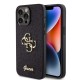 Husă Guess PU Fixed Glitter 4G Metal Logo pentru iPhone 15 Pro Max, Black (Bakr, GUHCP15XHG4SGK) by www.silkase.ro