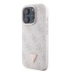 Guess PU 4G Strass Triangle Pink iPhone 16 Pro Max Case Husă Guess PU 4G Strass Triangle Metal Logo pentru iPhone 16 Pro Max, Pink (Bakr, GUHCP16XP4TDPP) by www.silkase.ro