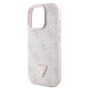 Guess PU 4G Strass Triangle Pink iPhone 16 Pro Max Case Husă Guess PU 4G Strass Triangle Metal Logo pentru iPhone 16 Pro Max, Pink (Bakr, GUHCP16XP4TDPP) by www.silkase.ro