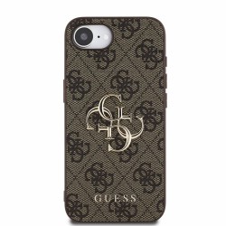 Husa Guess PU 4G Metal Logo pentru iPhone 16e/17e, Brown