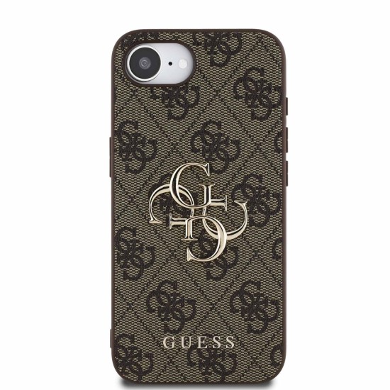 Husa Guess PU 4G Metal Logo pentru iPhone 16e/17e, Brown (iPhone 17e, GUHCPSE44GMGBR) by www.silkase.ro