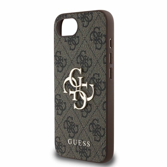 Husa Guess PU 4G Metal Logo pentru iPhone 16e/17e, Brown (iPhone 17e, GUHCPSE44GMGBR) by www.silkase.ro