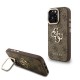 Husa Guess 4G pentru iPhone 16 Pro Max Metal Logo Stand Camera Frame maro (iPhone 16 Pro Max, 57983125150) by www.silkase.ro