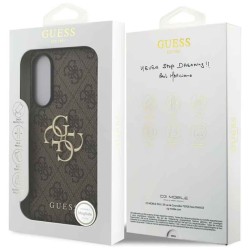 Husa Guess PU 4G Metal Logo pentru Samsung Galaxy S25 Edge, maro Husa Guess PU 4G Metal Logo pentru Samsung Galaxy S25 Edge, maro