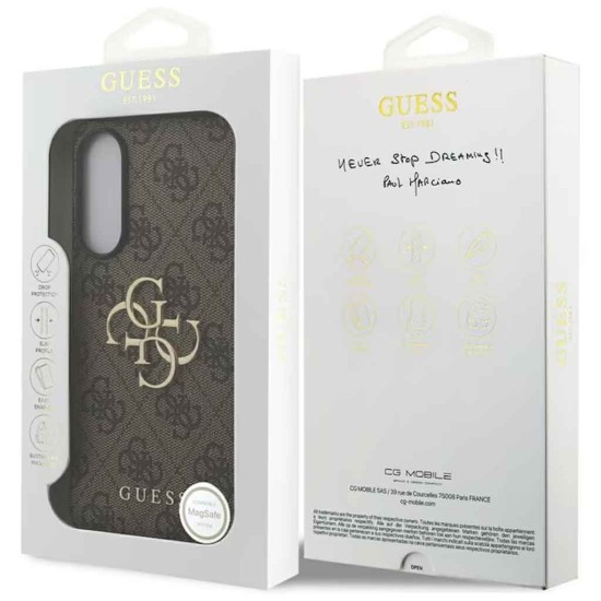 Husa Guess PU 4G Metal Logo pentru Samsung Galaxy S25 Edge, maro (GUESS, S25 Edge) by www.silkase.ro Husa Guess PU 4G Metal Logo pentru Samsung Galaxy S25 Edge, maro (S25 Edge, 57983126879) by www.silkase.ro