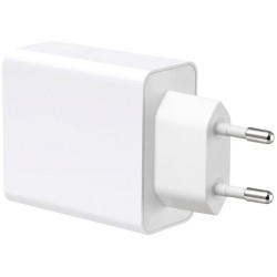 Încărcător Retea Lemontti GaN Fast Charge 45W, 1 x PD Type-C + 1 x USB-A Quick Charge 3.0, Alb