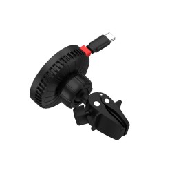 Lemontti Suport Auto MagSafe Magnetic cu Încărcare Wireless și Cablu Retractabil Type-C 1m, Negru Lemontti Suport Auto MagSafe Magnetic cu Încărcare Wireless și Cablu Retractabil Type-C 1m, Negru
