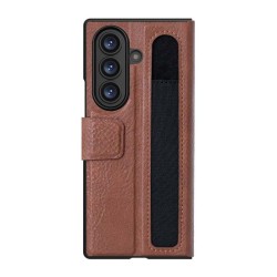 Husa flip Nillkin Aoge pentru Samsung Galaxy Z Fold7, maro