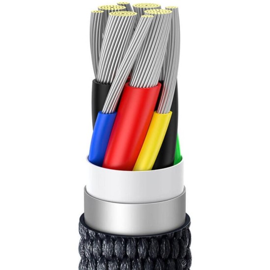 Baseus Crystal Shine USB-C 100W Negru Cablu de Date Baseus Crystal Shine Series USB-C la USB-C, 100W, 1.2m, Negru (Bakr, 57983112021) by www.silkase.ro