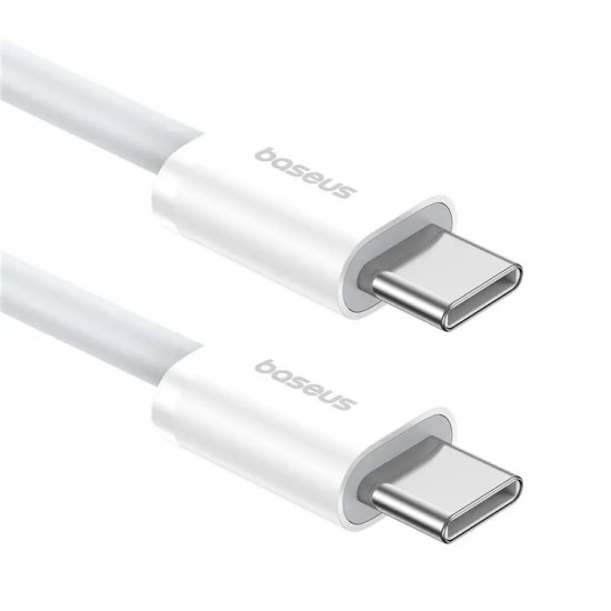 Cablu de date Baseus Superior Series ll, USB-C, 30W, transfer 480Mb/s, 2m, alb (iPhone 17 Pro Max, 57983118433) by www.silkase.ro
