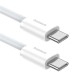 Cablu de date Baseus Superior Series ll, USB-C, 30W, transfer 480Mb/s, 2m, alb (iPhone 17 Pro Max, 57983118433) by www.silkase.ro