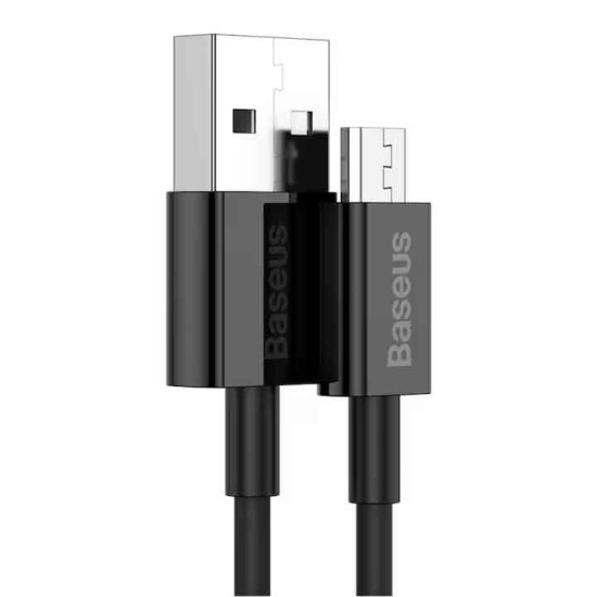 Cablu Micro-USB, incarcare dedicata, 2A, transfer 480Mbps, Fast, 2m, Baseus, Negru (Redmi Go, 57983104480) by www.silkase.ro
