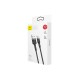 Cablu USB la Lightning Baseus Cafule Series, Nylon Braided, 2.4A, Gri & Negru (Bakr, CALKLF-BG1) by www.silkase.ro