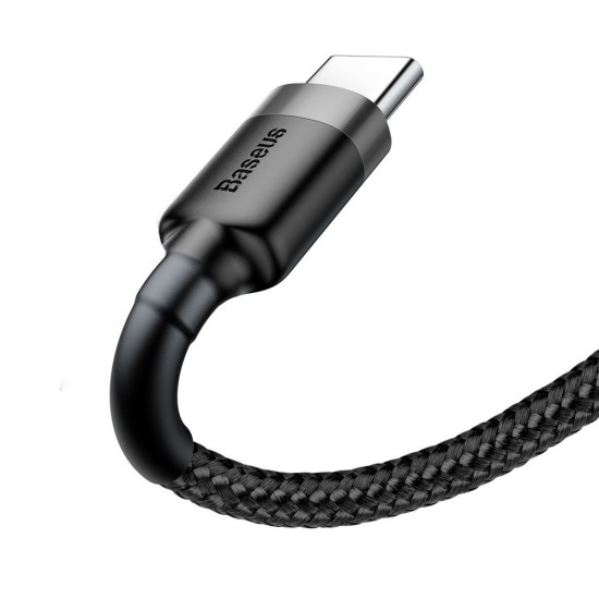 Cablu USB la Type-C Baseus Cafule Series, Nylon Braided, Gri & Negru (ArcoExpert, CATKLF-UG1) by www.silkase.ro