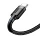 Cablu USB la Type-C Baseus Cafule Series, Nylon Braided, Gri & Negru (ArcoExpert, CATKLF-UG1) by www.silkase.ro